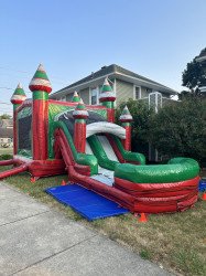 Red Castle Bouncer w/ 2 slides - Wet