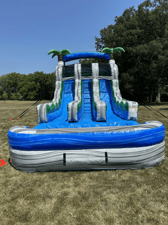 15’ Aloha Splash 2 Lane Slide w/ Splash Pool (BRAND NEW)