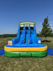 IMG 0670 1748840367 15' Tiki 2 Lane Slide w Splash Pool